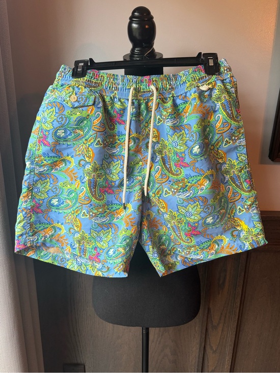 Polo Ralph Lauren Other - Polo by Ralph Lauren Light Blue Paisley Swim Trunks